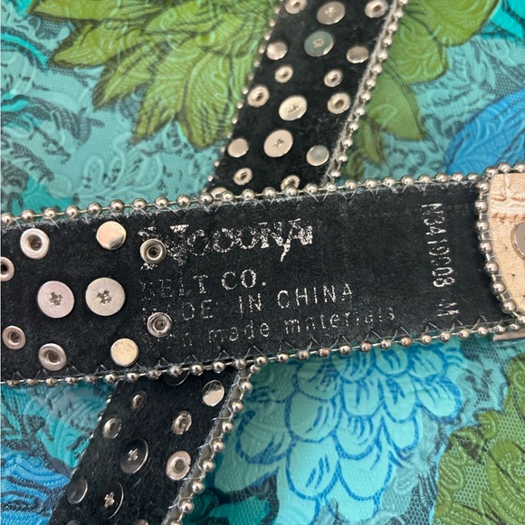 Y2K Party Girl Western Snakeskin Faux Leather Rhinestone Studded Belt 33-38” - Picture 8 of 14